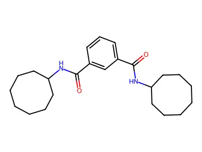 N~1~,N~3~-dicyclooctylisophthalamide structure