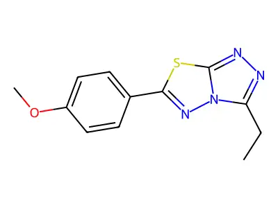 3-Ethyl-6-(4-methoxyphenyl)[1,2,4]triazolo[3,4-b][1,3,4]thiadiazole structure