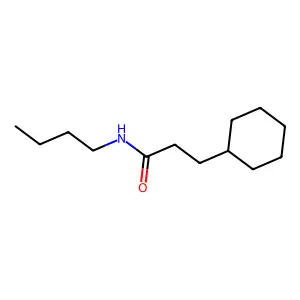 N-butyl-3-cyclohexylpropanamide structure