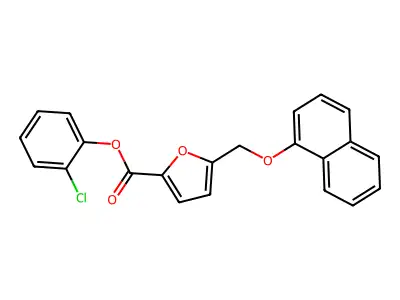 (2-Chlorophenyl) 5-(naphthalen-1-yloxymethyl)furan-2-carboxylate structure