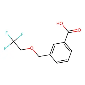 3-[(2,2,2-Trifluoroethoxy)methyl]benzoic acid structure