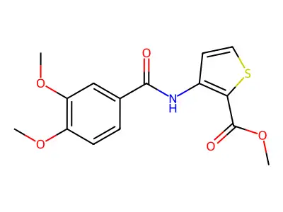 Methyl 3-[(3,4-dimethoxybenzoyl)amino]-2-thiophenecarboxylate structure