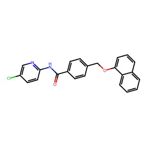 N-(5-chloropyridin-2-yl)-4-(naphthalen-1-yloxymethyl)benzamide structure
