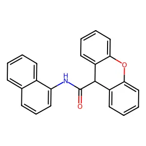 N-naphthalen-1-yl-9H-xanthene-9-carboxamide structure