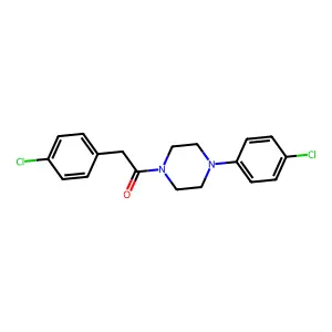 2-(4-Chlorophenyl)-1-[4-(4-chlorophenyl)piperazin-1-yl]ethanone structure