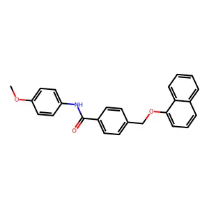 N-(4-methoxyphenyl)-4-[(1-naphthyloxy)methyl]benzamide structure