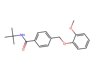 N-tert-butyl-4-[(2-methoxyphenoxy)methyl]benzamide structure