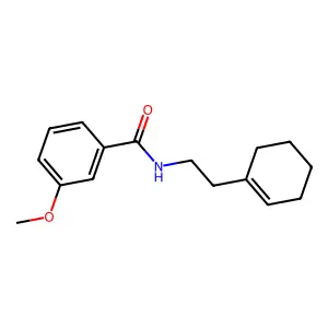 N-[2-(cyclohexen-1-yl)ethyl]-3-methoxybenzamide structure