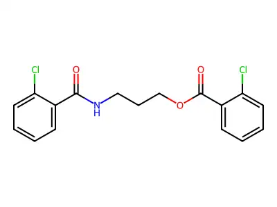 3-[(2-Chlorophenyl)carbonylamino]propyl 2-chlorobenzoate structure