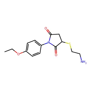3-[(2-Aminoethyl)sulfanyl]-1-(4-ethoxyphenyl)pyrrolidine-2,5-dione structure