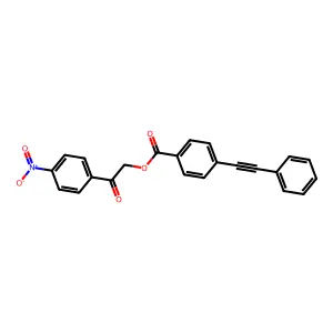 2-(4-Nitrophenyl)-2-oxoethyl 4-(phenylethynyl)benzoate structure