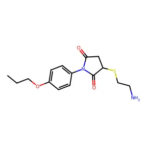 3-[(2-Aminoethyl)sulfanyl]-1-(4-propoxyphenyl)pyrrolidine-2,5-dione structure