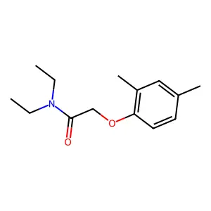2-(2,4-dimethylphenoxy)-N,N-diethylacetamide structure
