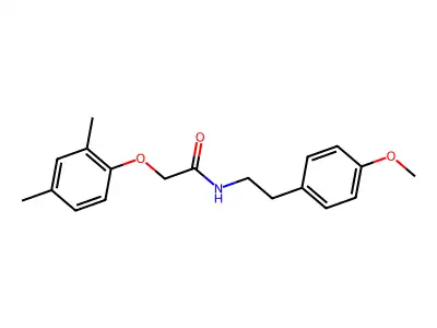 2-(2,4-Dimethylphenoxy)-N-(2-(4-methoxyphenyl)ethyl)acetamide structure