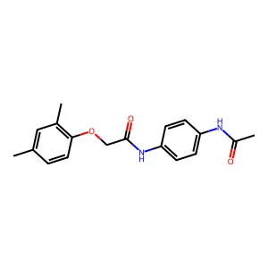 N-[4-(acetylamino)phenyl]-2-(2,4-dimethylphenoxy)acetamide structure