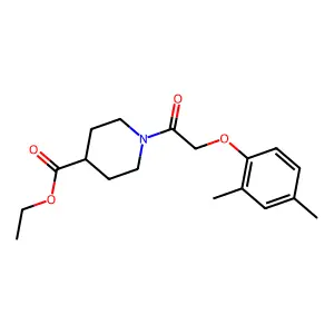 Ethyl 1-[(2,4-dimethylphenoxy)acetyl]piperidine-4-carboxylate structure