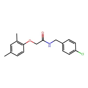 N-(4-chlorobenzyl)-2-(2,4-dimethylphenoxy)acetamide structure
