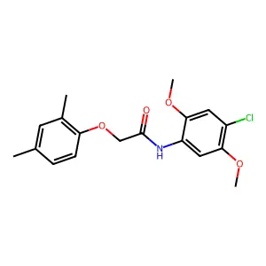 N-(4-chloro-2,5-dimethoxyphenyl)-2-(2,4-dimethylphenoxy)acetamide structure