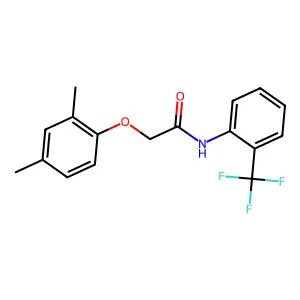 2-(2,4-dimethylphenoxy)-N-[2-(trifluoromethyl)phenyl]acetamide structure