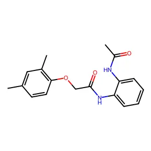 N-[2-(acetylamino)phenyl]-2-(2,4-dimethylphenoxy)acetamide structure