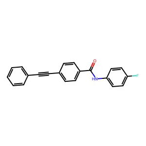 N-(4-fluorophenyl)-4-(phenylethynyl)benzamide structure