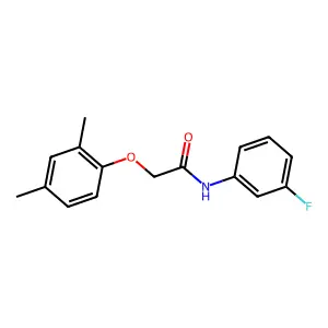 2-(2,4-dimethylphenoxy)-N-(3-fluorophenyl)acetamide structure