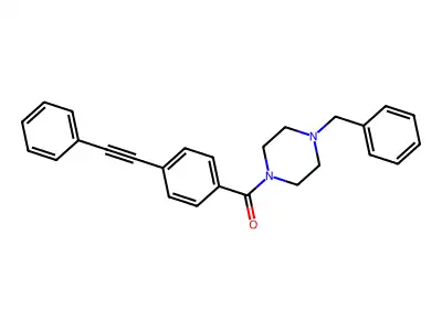 (4-Benzylpiperazin-1-yl)-[4-(2-phenylethynyl)phenyl]methanone structure