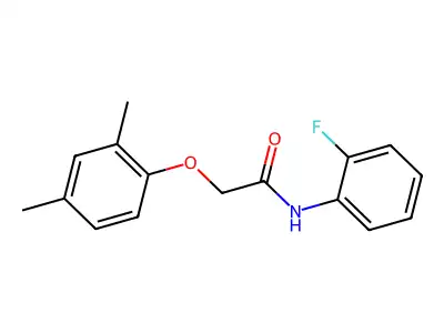 2-(2,4-dimethylphenoxy)-N-(2-fluorophenyl)acetamide structure