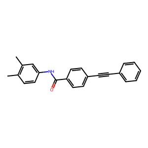 N-(3,4-dimethylphenyl)-4-(phenylethynyl)benzamide structure