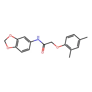 N-(1,3-benzodioxol-5-yl)-2-(2,4-dimethylphenoxy)acetamide structure