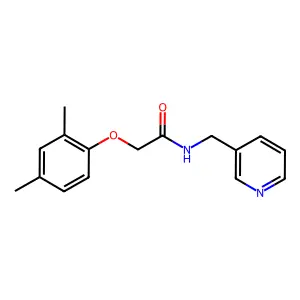 2-(2,4-dimethylphenoxy)-N-(pyridin-3-ylmethyl)acetamide structure