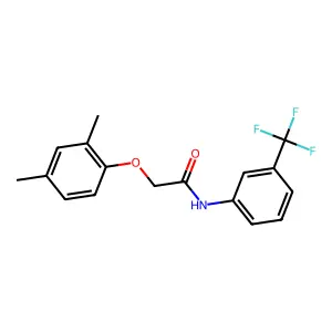 2-(2,4-dimethylphenoxy)-N-[3-(trifluoromethyl)phenyl]acetamide structure