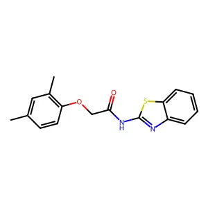 N-(1,3-benzothiazol-2-yl)-2-(2,4-dimethylphenoxy)acetamide structure