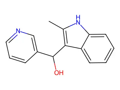 (2-methyl-1H-indol-3-yl)(pyridin-3-yl)methanol structure