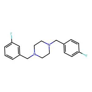 1-(3-Fluorobenzyl)-4-(4-fluorobenzyl)piperazine structure