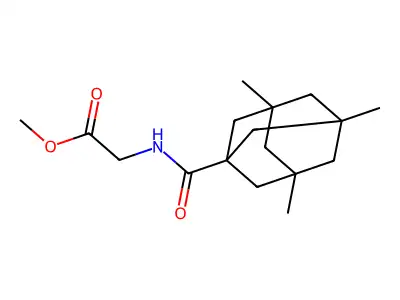 Methyl 2-[(3,5,7-trimethyladamantane-1-carbonyl)amino]acetate structure
