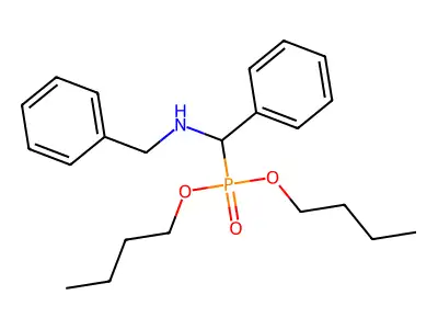 N-benzyl-1-dibutoxyphosphoryl-1-phenylmethanamine structure