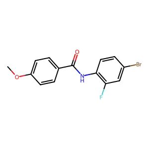 N-(4-bromo-2-fluorophenyl)-4-methoxybenzamide structure