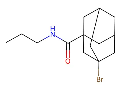 3-bromo-N-propyladamantane-1-carboxamide structure