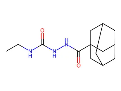 N-[(ethylcarbamoyl)amino]adamantane-1-carboxamide structure
