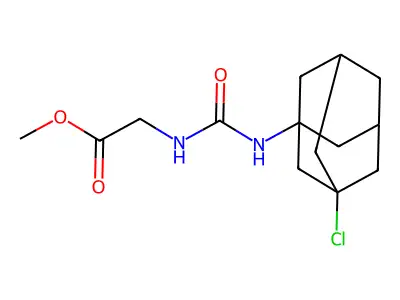 Methyl 2-[(3-chloro-1-adamantyl)carbamoylamino]acetate structure