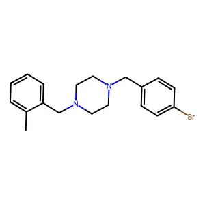 1-[(4-Bromophenyl)methyl]-4-[(2-methylphenyl)methyl]piperazine structure