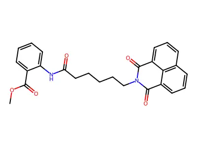 methyl 2-(6-(1,3-dioxo-1H-benzo[de]isoquinolin-2(3H)-yl)hexanamido)benzoate structure