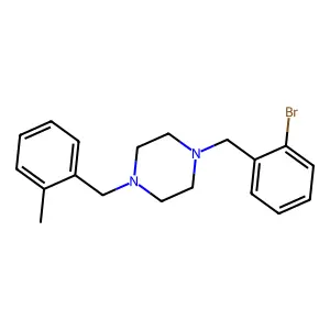 1-[(2-Bromophenyl)methyl]-4-[(2-methylphenyl)methyl]piperazine structure