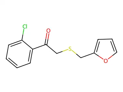 1-(2-Chlorophenyl)-2-((furan-2-ylmethyl)thio)ethan-1-one structure