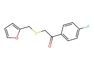 1-(4-Fluorophenyl)-2-((furan-2-ylmethyl)thio)ethan-1-one structure