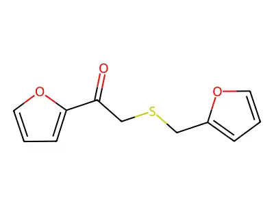 1-(Furan-2-yl)-2-((furan-2-ylmethyl)thio)ethan-1-one structure