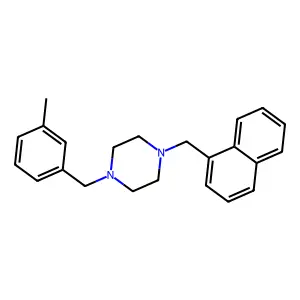1-[(3-Methylphenyl)methyl]-4-(naphthalen-1-ylmethyl)piperazine structure