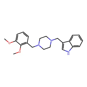 3-[[4-[(2,3-dimethoxyphenyl)methyl]piperazin-1-yl]methyl]-1H-indole structure