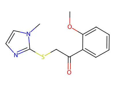 1-(2-Methoxyphenyl)-2-(1-methylimidazol-2-yl)sulfanylethanone structure